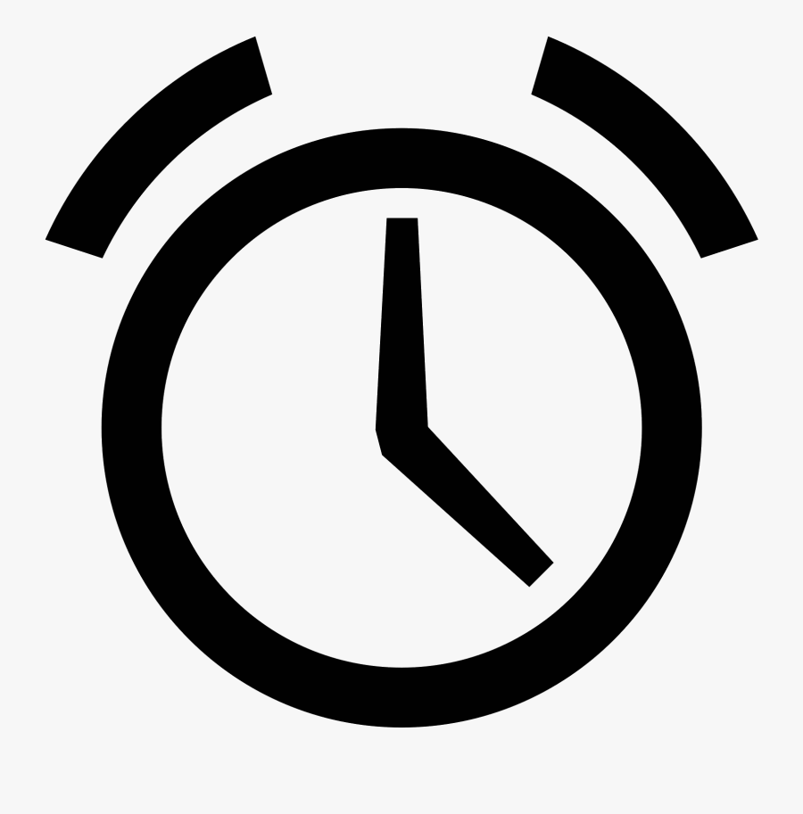 Vector Clock - Alarm Clock Icon White Png, Transparent Clipart
