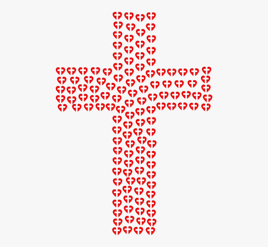 Angle,symmetry,area - Clipart Heart Cross Logo, Transparent Clipart