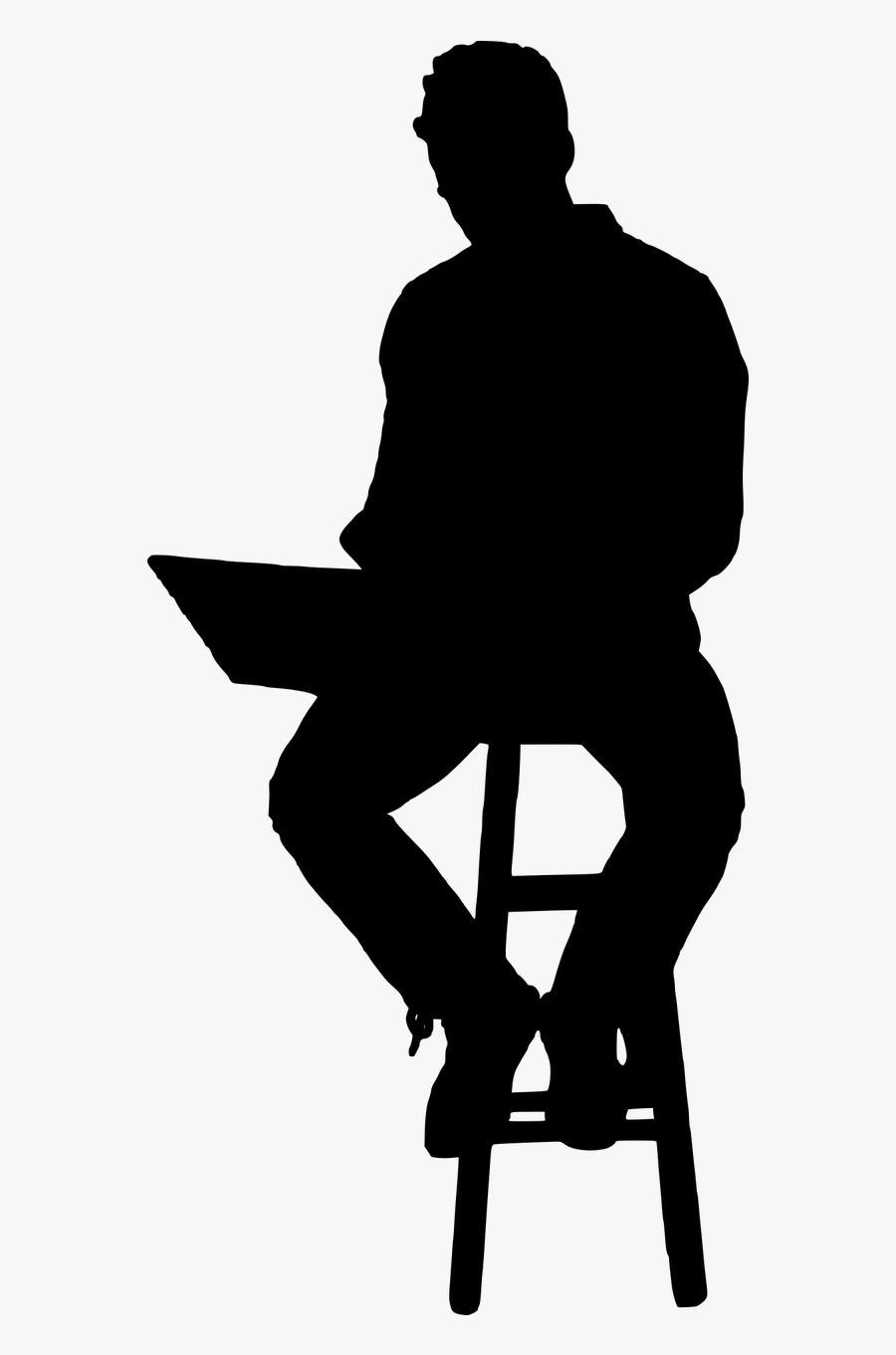 Computer Clipart , Png Download - Person On A Computer Silhouette Png, Transparent Clipart