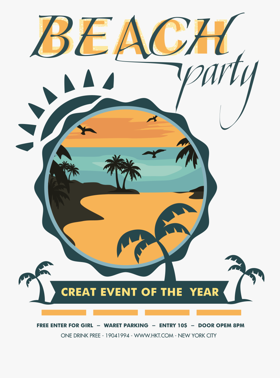 Transparent Beach Party Clipart - Beach Party Png, Transparent Clipart