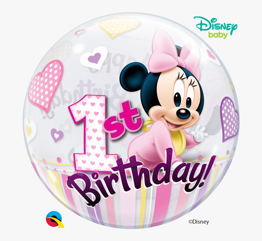 22 - Disney Minnie Mouse 1st Birthday, Transparent Clipart