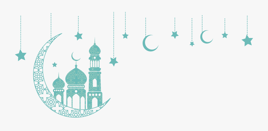 Quran Ramadan Moon Green Eid Ornaments Church Clipart - Design Eid Al Adha, Transparent Clipart