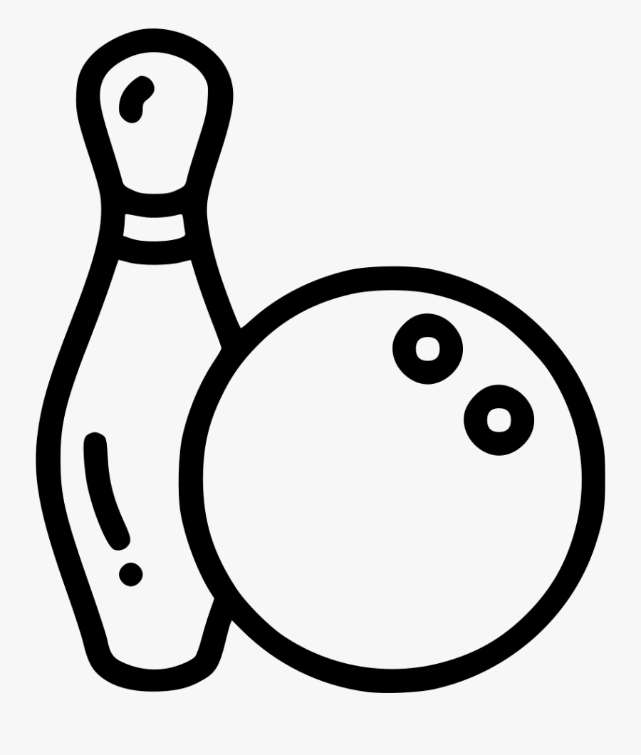 Bowling Ball Pin Tenpin Game Svg Png Icon Free Download - Outline Bowling Pin Transparent, Transparent Clipart
