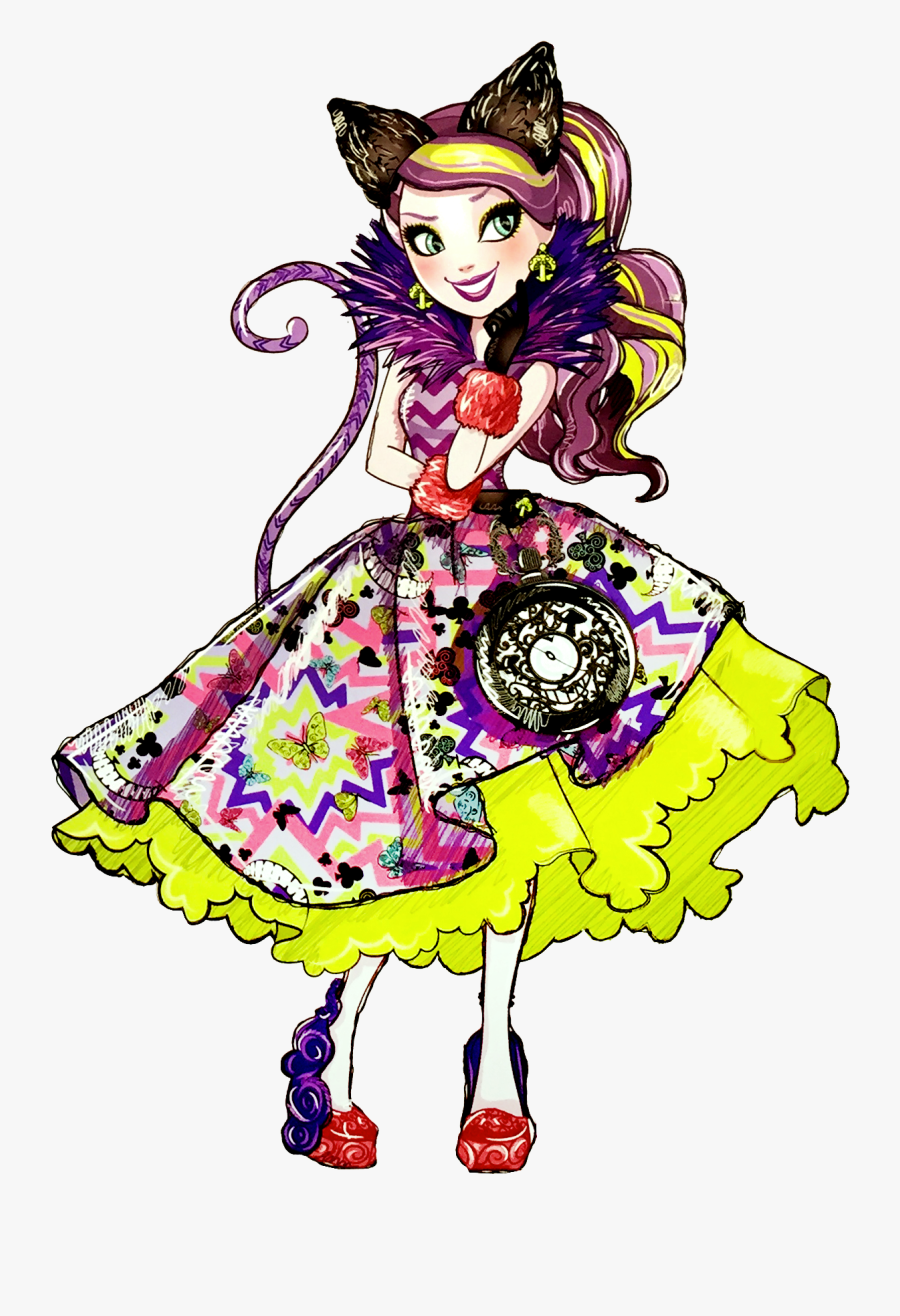 Cheshire Cat Ever After High Doll Drawing Alice"s Adventures - Ever After High Way Too Wonderland Kitty Cheshire, Transparent Clipart