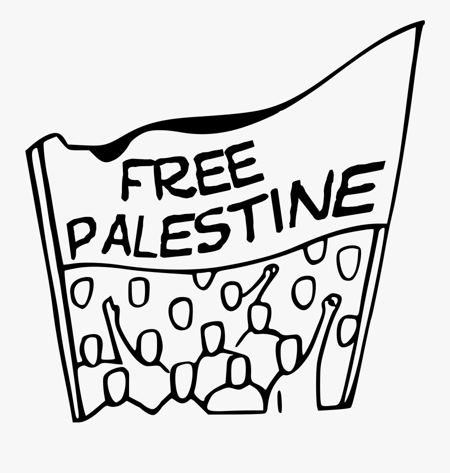 Peace Dove Clipart Palestine - Free Palestine Black And White, Transparent Clipart