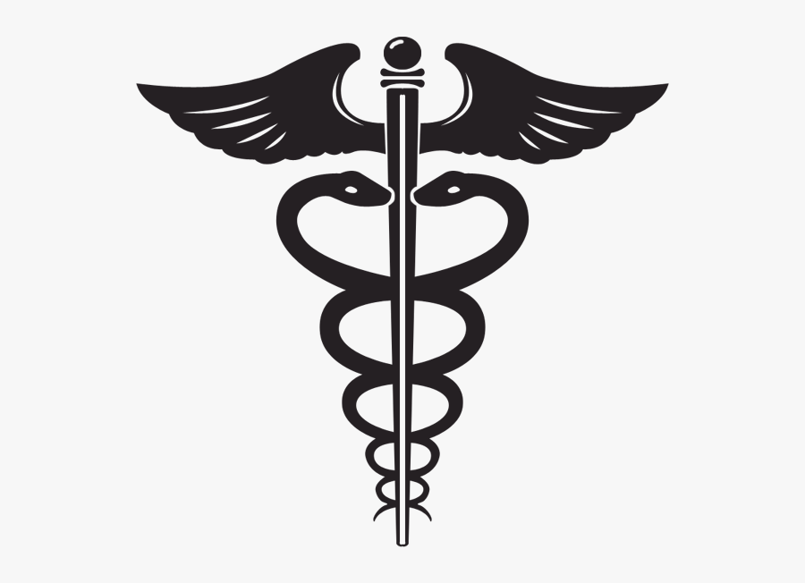 Medical Symbol With Two Snakes And Large Wings - Doctor Symbol In India, Transparent Clipart