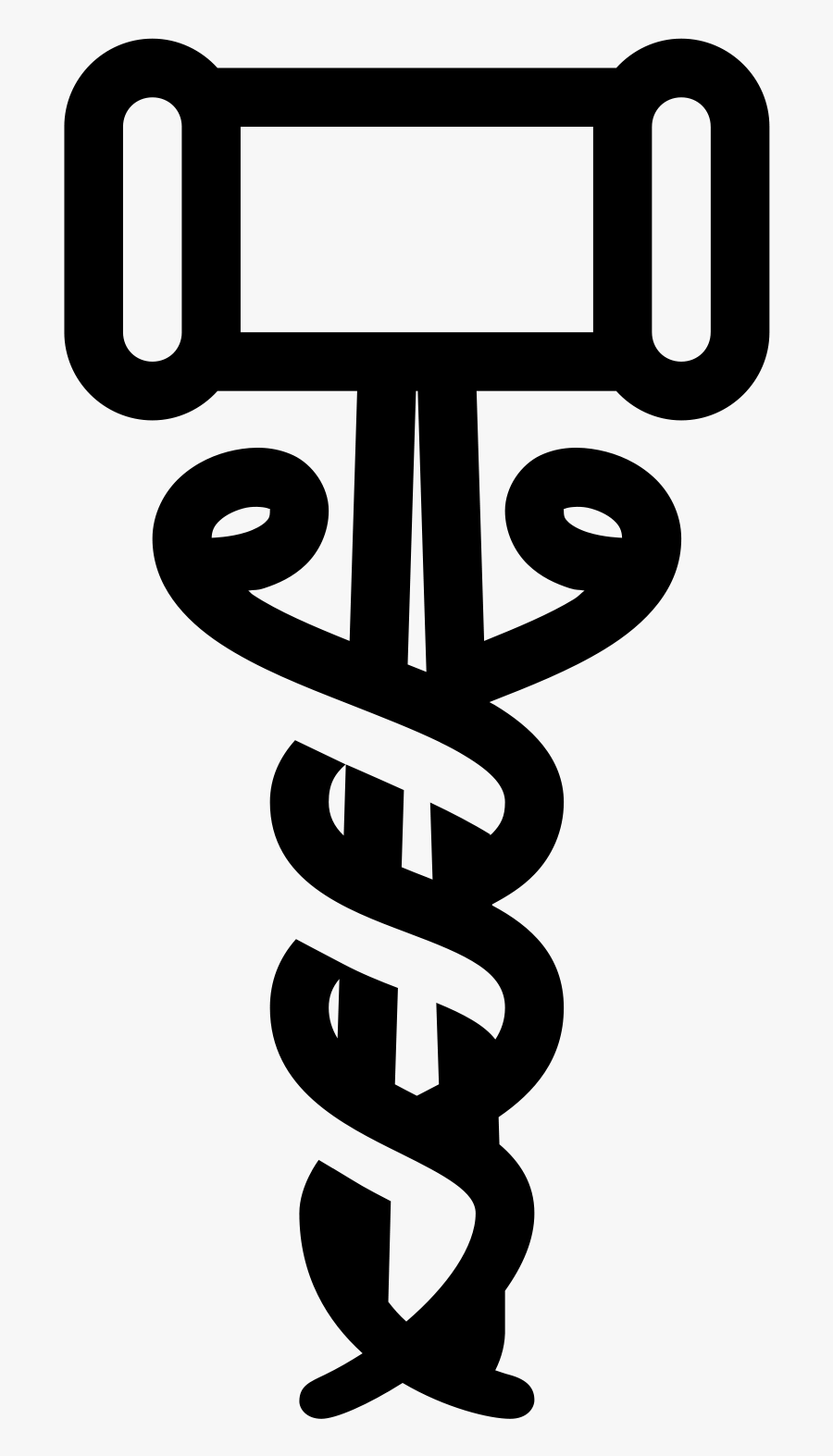 Caduceus Medical Icon - Staff Of Hermes, Transparent Clipart