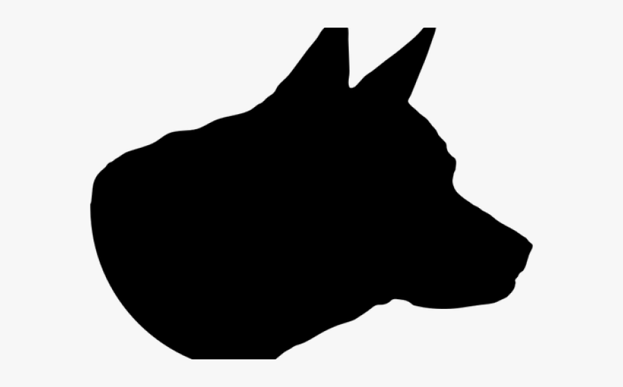 Dog Head Silhouette - Dog, Transparent Clipart
