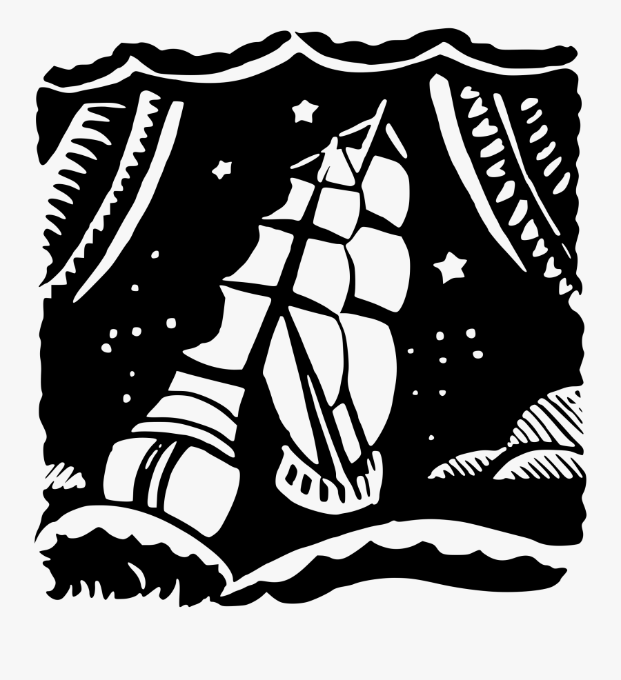 Ship In Reverse Silhouette Clip Arts - Silhouette Art Reverse, Transparent Clipart