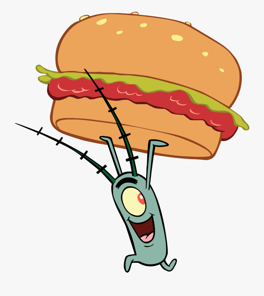 Spongebob Clipart Plankton - Spongebob Plankton Krabby Patty, Transparent Clipart