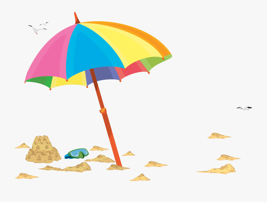 Clip Art Umbrellas - Free Beach Umbrella Illustration, Transparent Clipart
