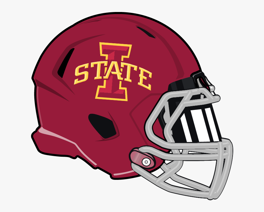Iowa State University Football Helmet, Transparent Clipart