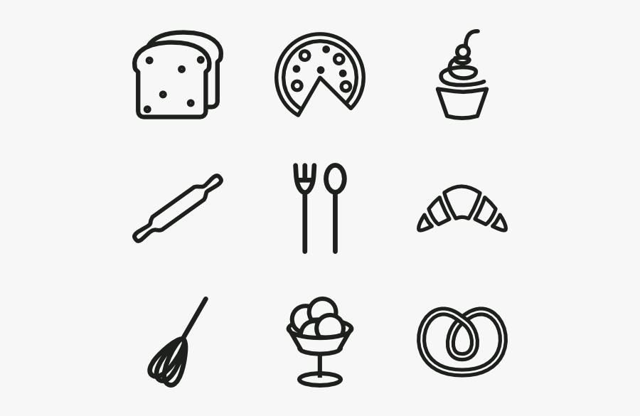 Bakery Icon Set - Bakery Icon Png, Transparent Clipart