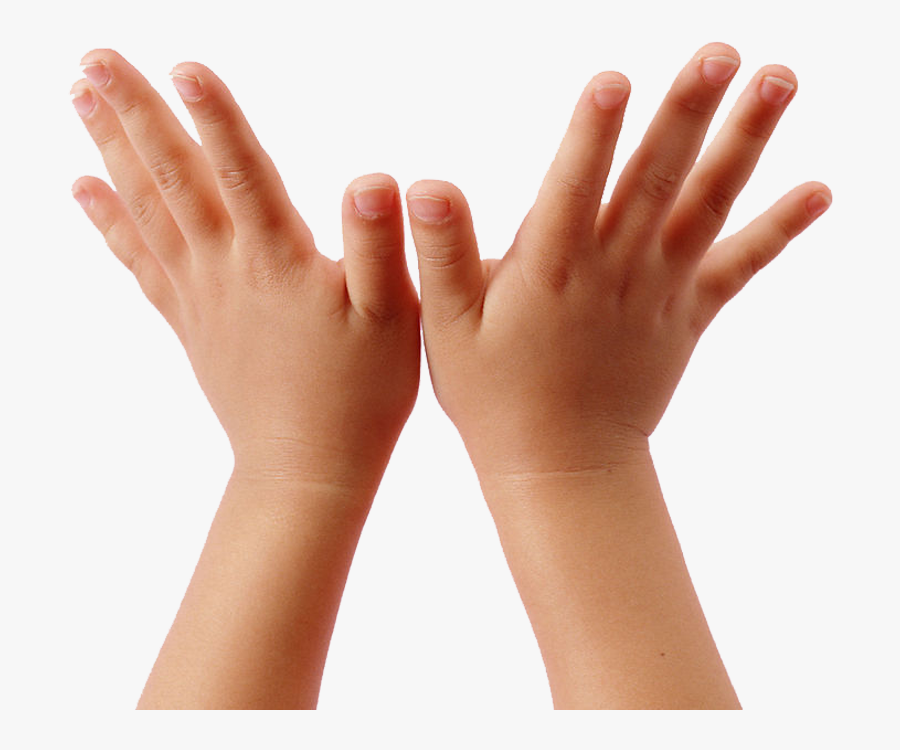 Transparent Children Raising Hands Clipart - Child Hand Free, Transparent Clipart