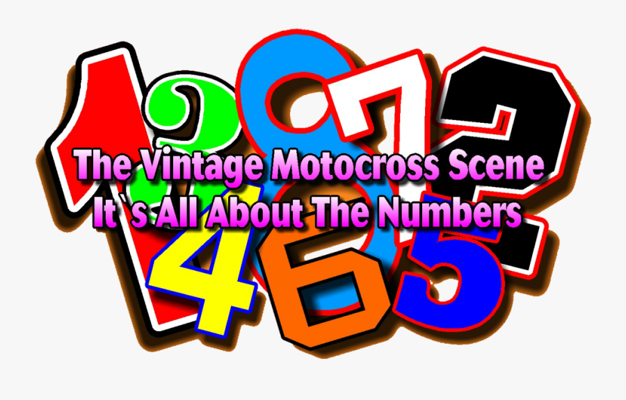 Vintage Motocross Race Numbers Classicdirtbikerider - Graphic Design, Transparent Clipart
