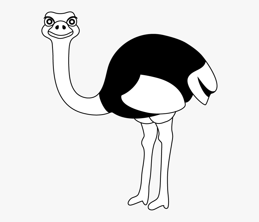 Ostrich Cliparts - Ostrich Black And White Clip Art, Transparent Clipart