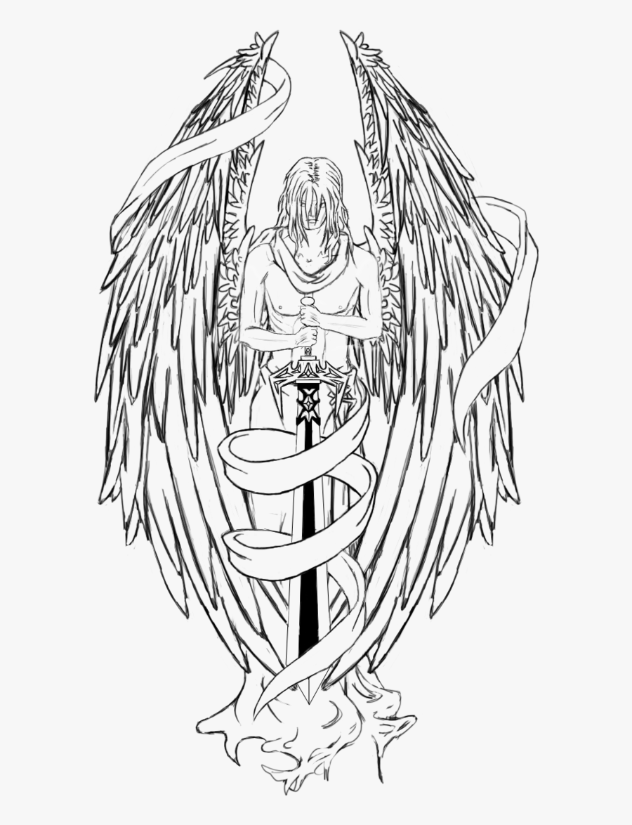 Download Transparent Guardian Angels Clipart Guardian Angel Sword Tattoo Free Transparent Clipart Clipartkey