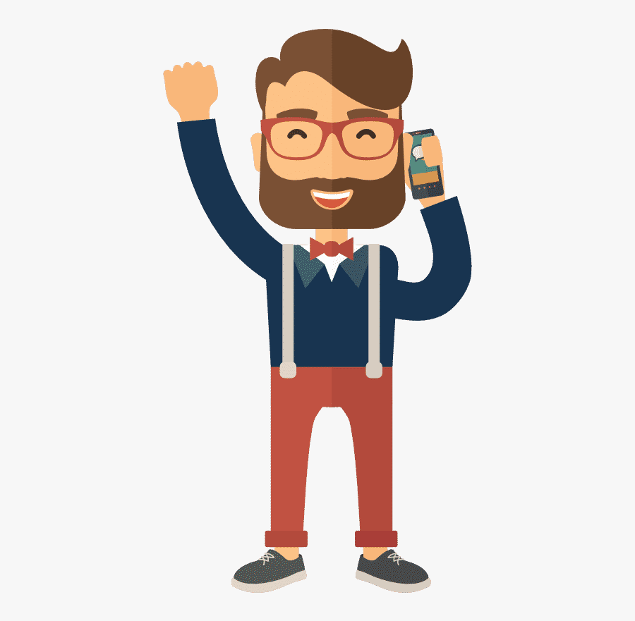 Sales Representative Clipart - Happy Man Cartoon Png, Transparent Clipart