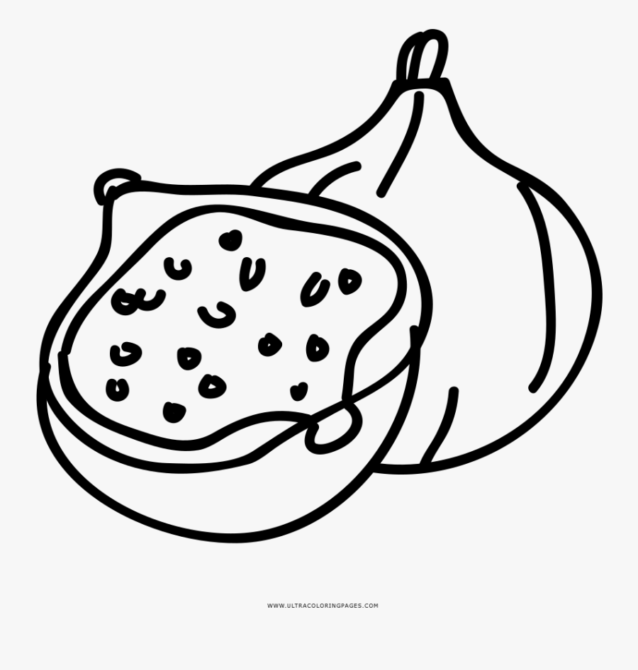 Fig Coloring Page - Fig Picture For Colouring, Transparent Clipart