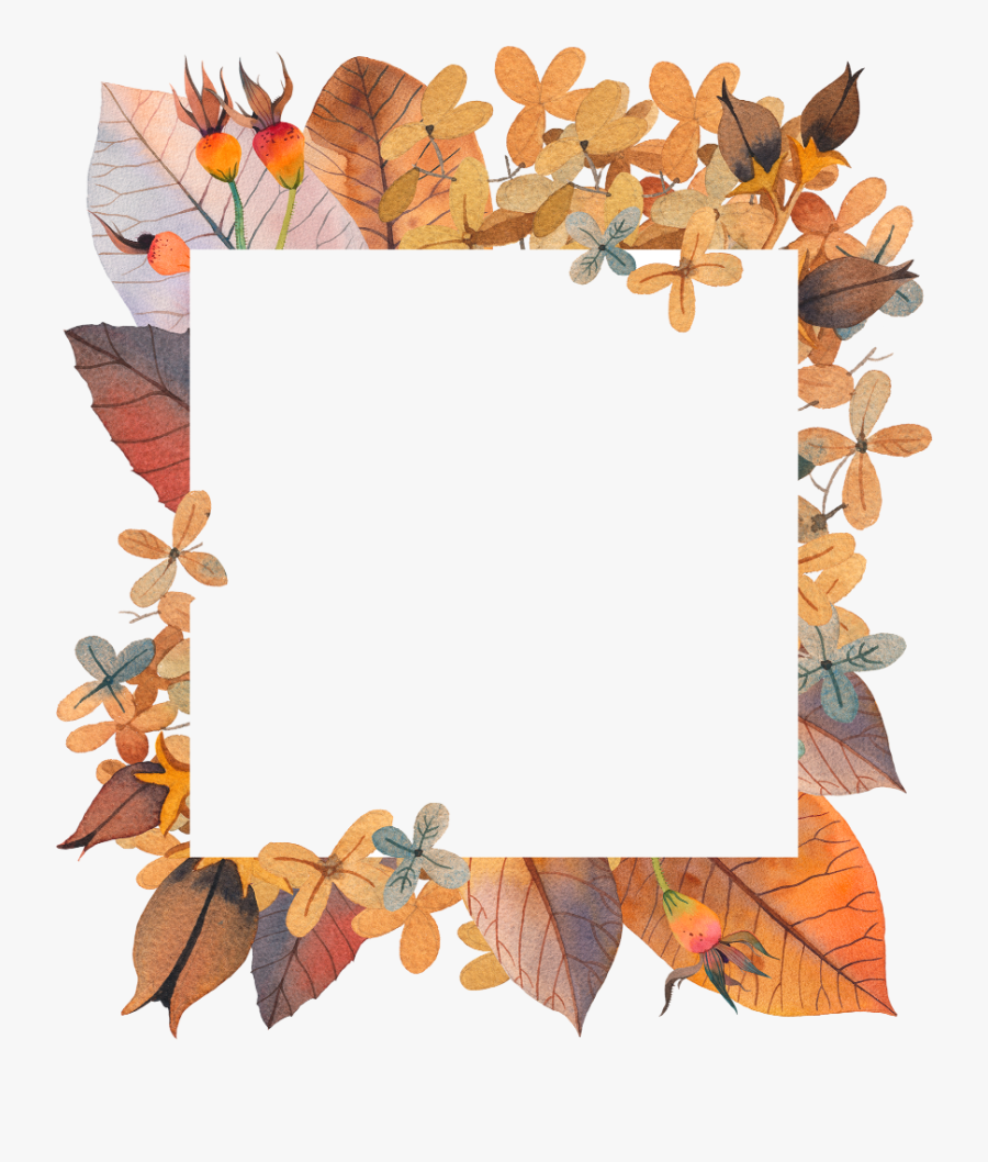 #frame #frames #autumn #fall #border #freetoedit - Frame Transparent Fall Borders, Transparent Clipart