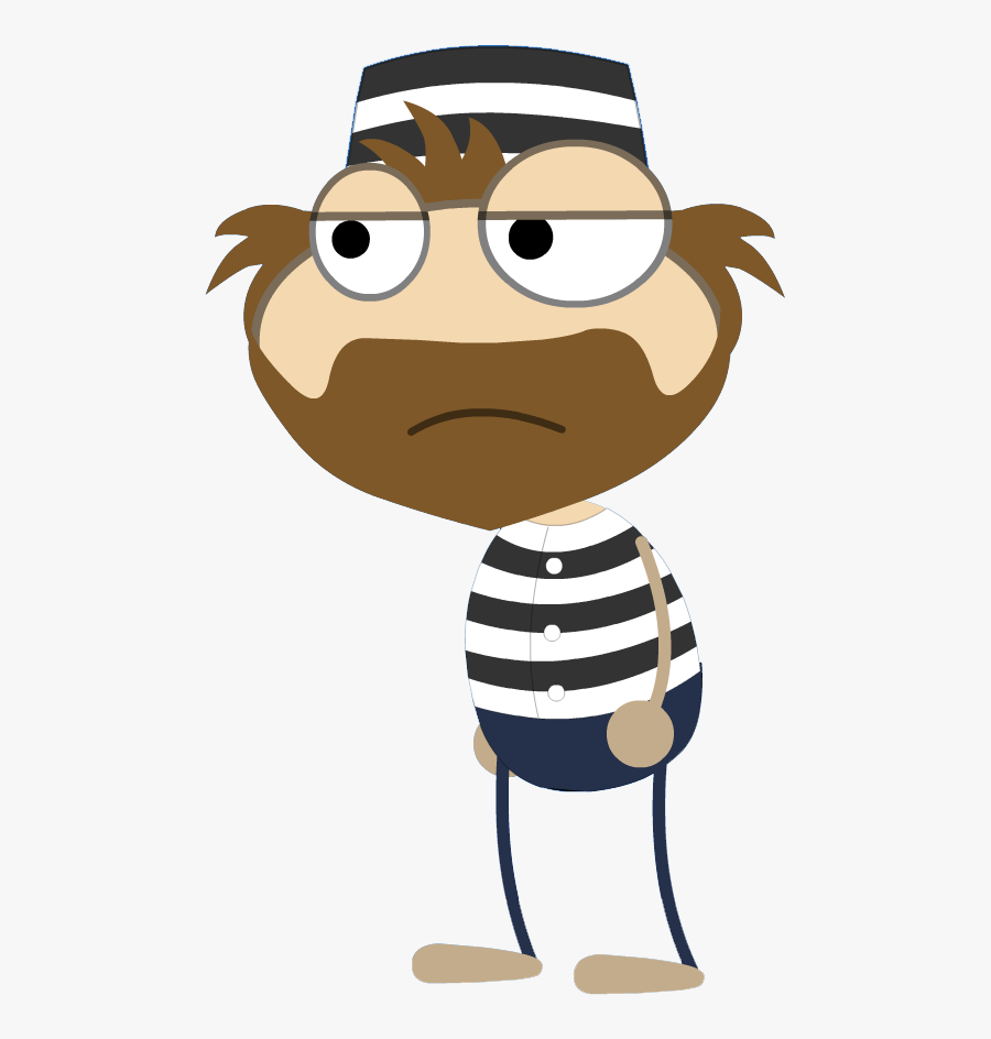 Cartoon Prisoner Transparent Background, Transparent Clipart