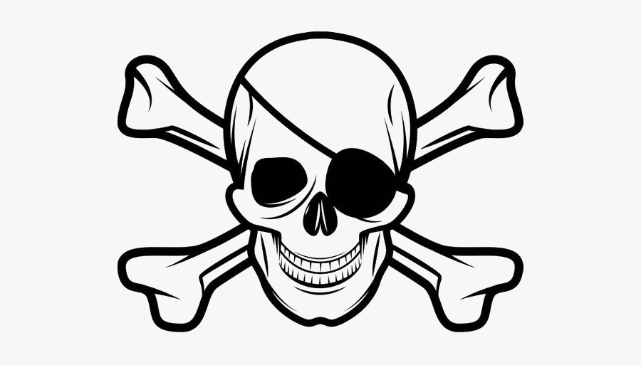 Skull And Crossbones Eye Patch, Transparent Clipart