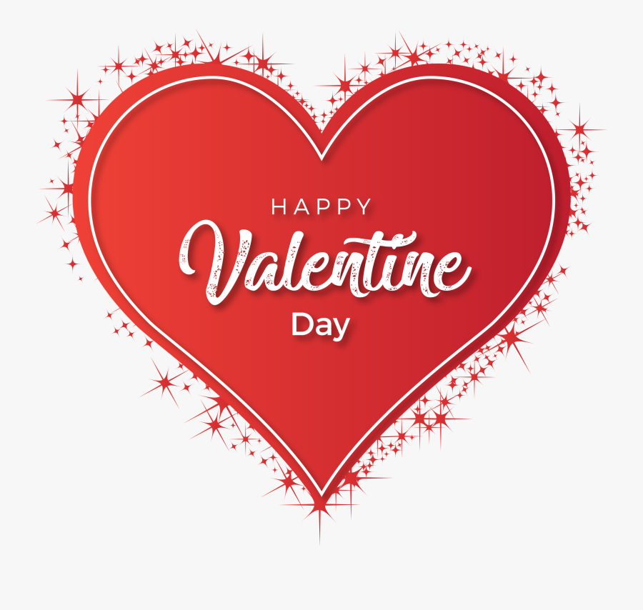 Happy Valentine Day Heart, Transparent Clipart