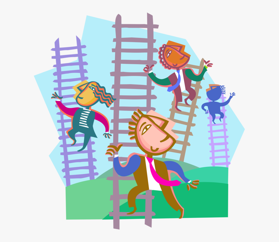 Graphic Free Adversary Rivals Climb Ladders Vector - Career Exploration ...