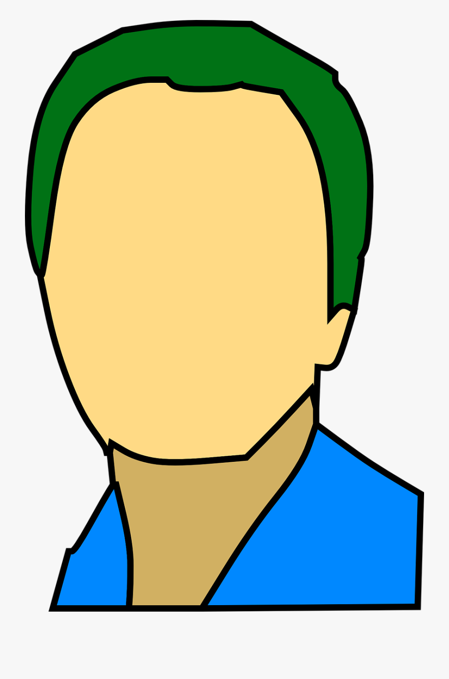 Head, People, Man, Face, Person, Shoulders, Anonymous - Cartoon Head Without Face, Transparent Clipart