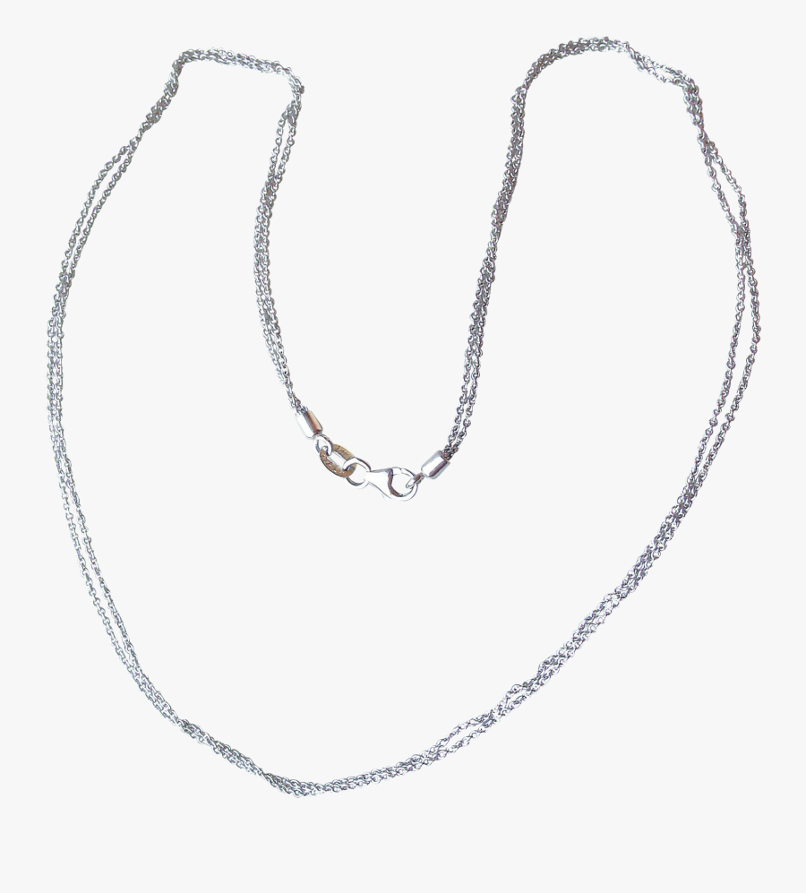 Clipart Free Download K Italian White Gold Double Strand - Necklace, Transparent Clipart