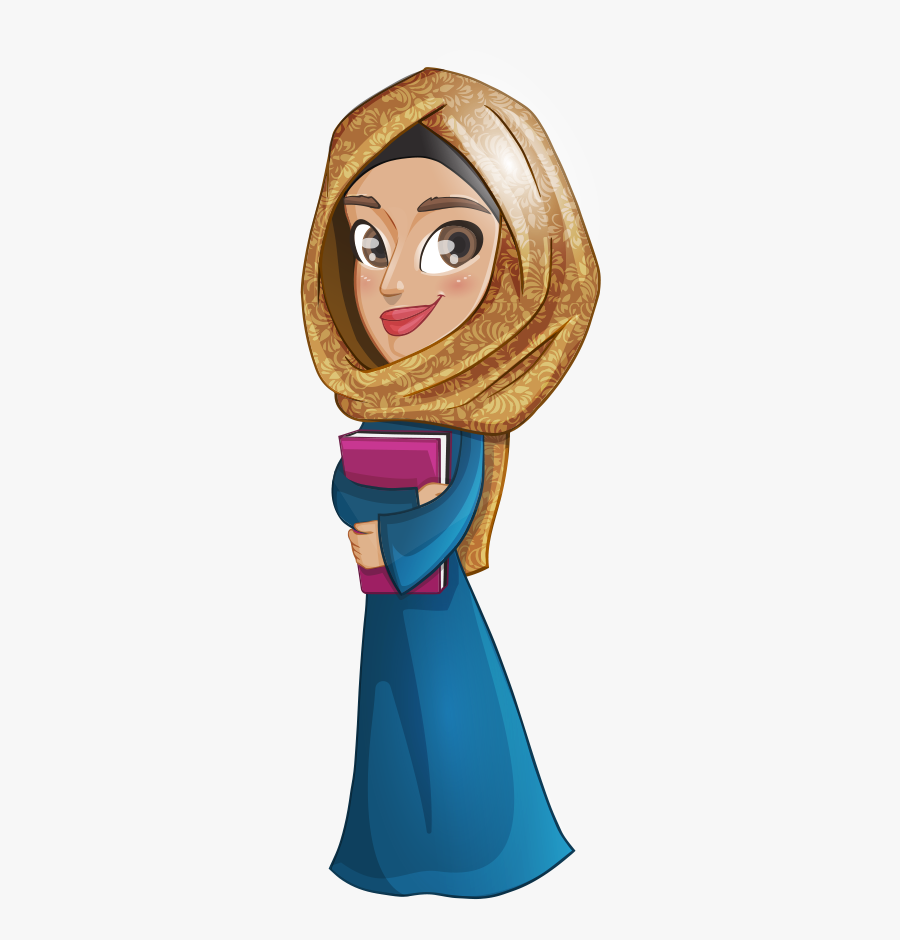 Muslim Girl Islam Clip Art - Cartoon Muslim Girl Png, Transparent Clipart