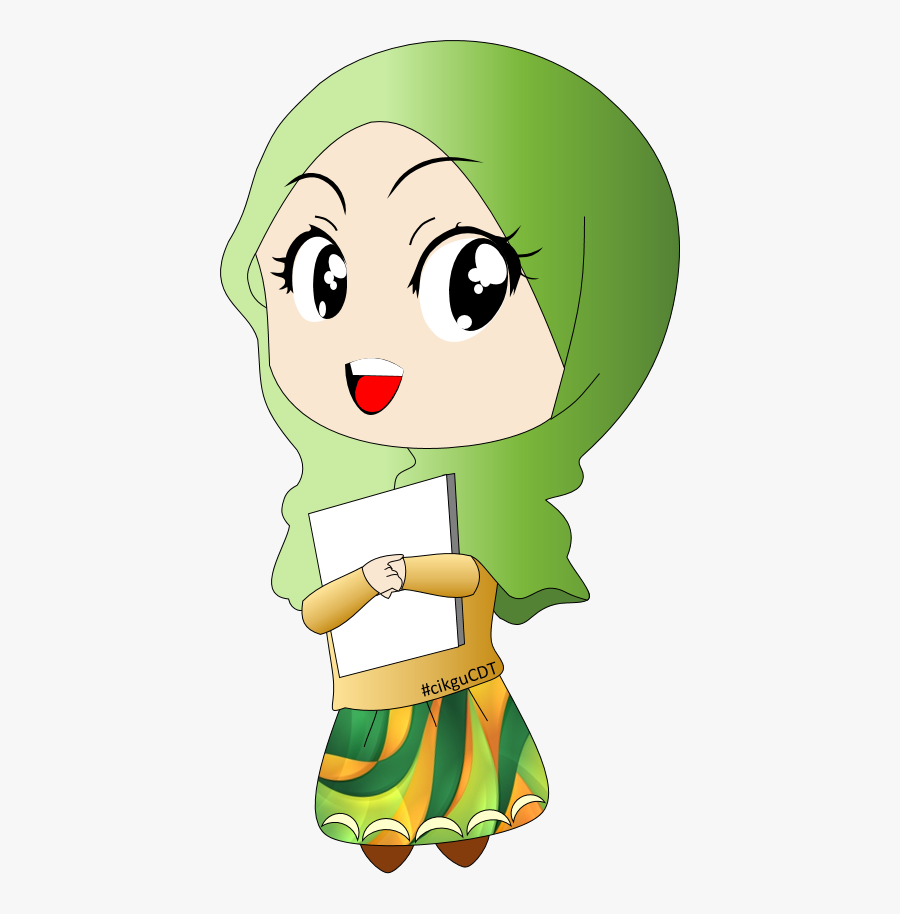 Zawtinx Jk M - Girl Muslim Cartoon Png, Transparent Clipart