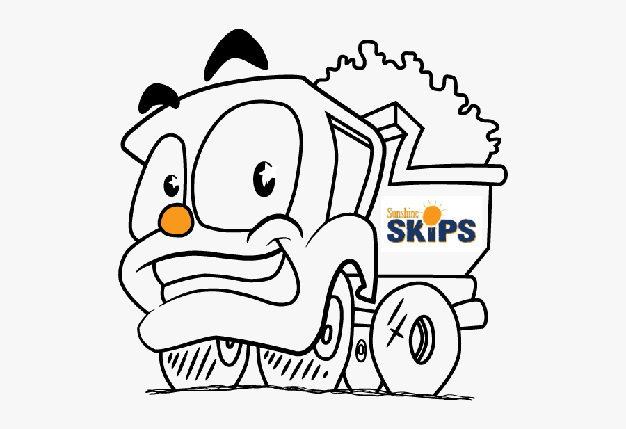 Cartoon Skip Truck - Skip Truck Clip Art, Transparent Clipart