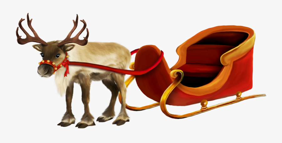 Png Santa's Sleigh, Transparent Clipart