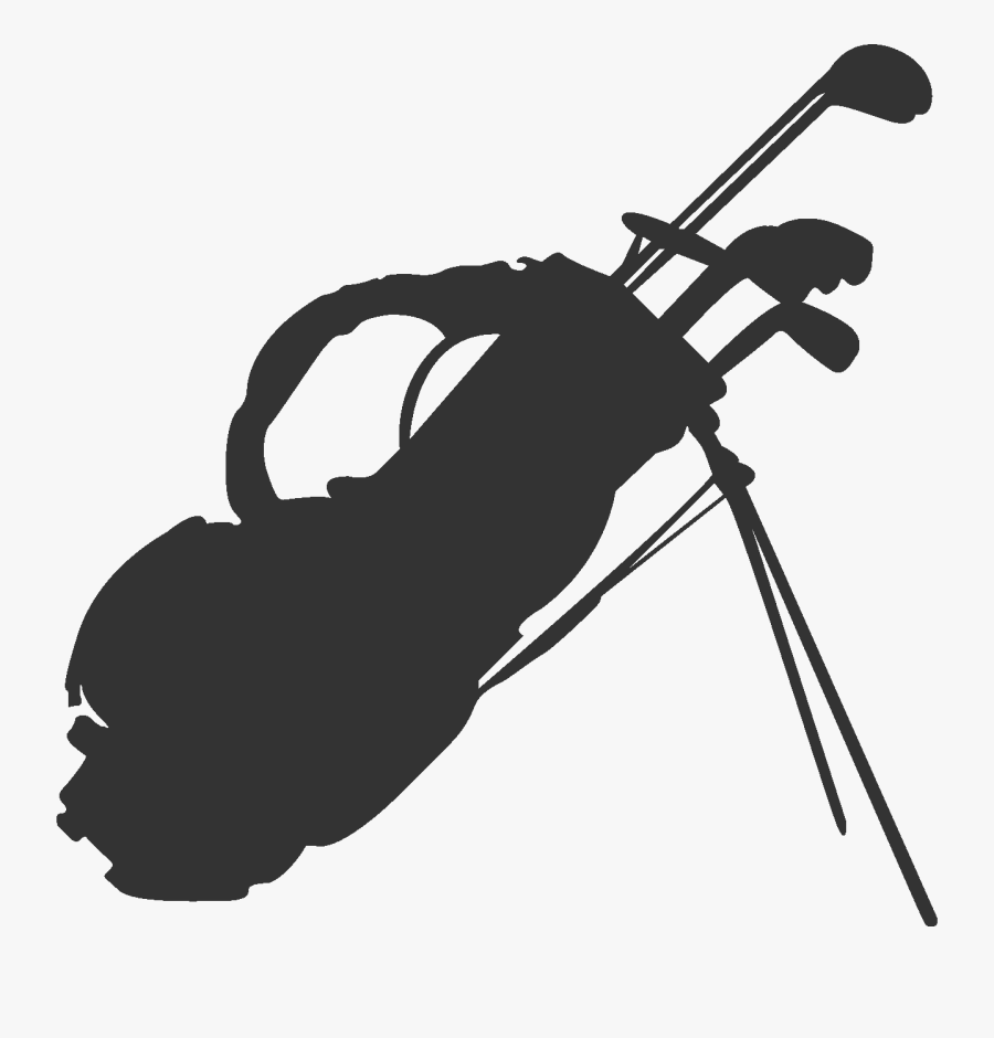 Golf Clubs Golfbag Sports - Transparent Golf Club Silhouette, Transparent Clipart