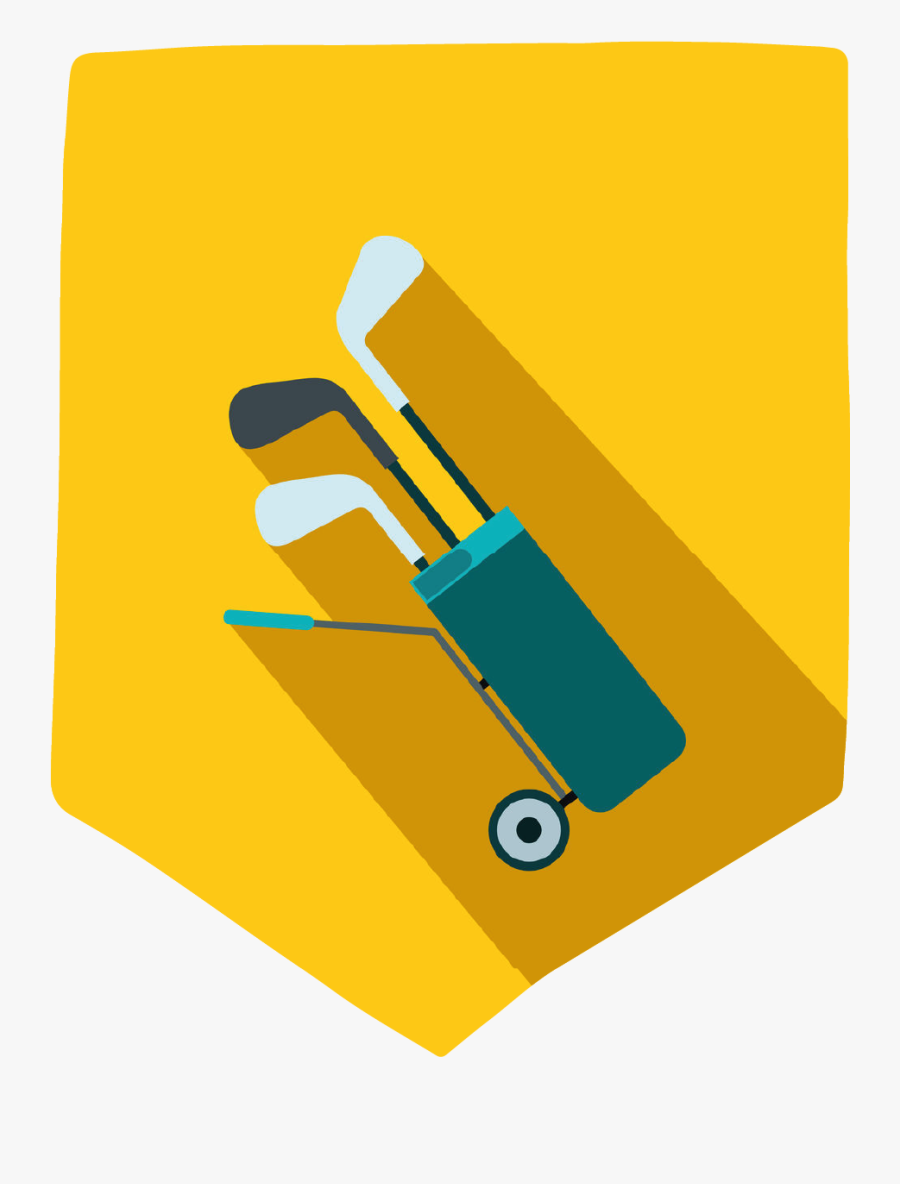 Yellow Golf Bag - Golf, Transparent Clipart