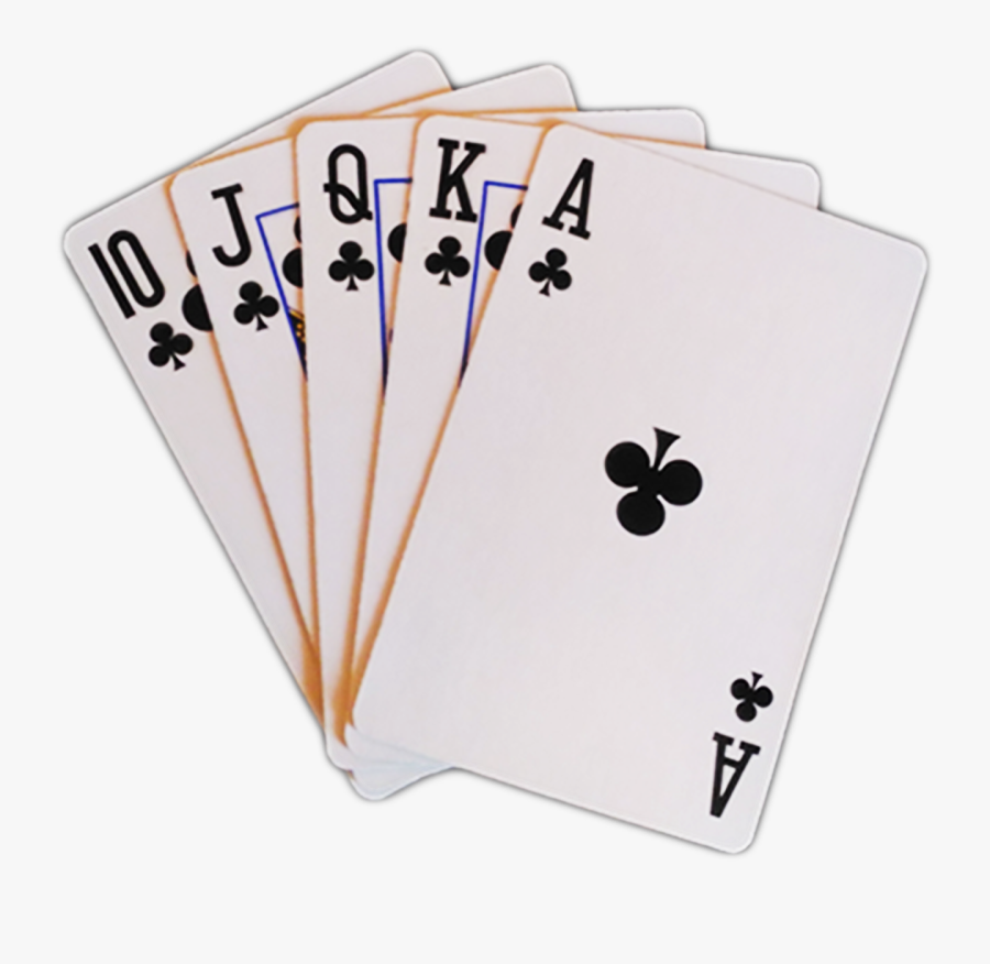 Royal Flush In Clubs Transparent , Free Transparent Clipart - ClipartKey