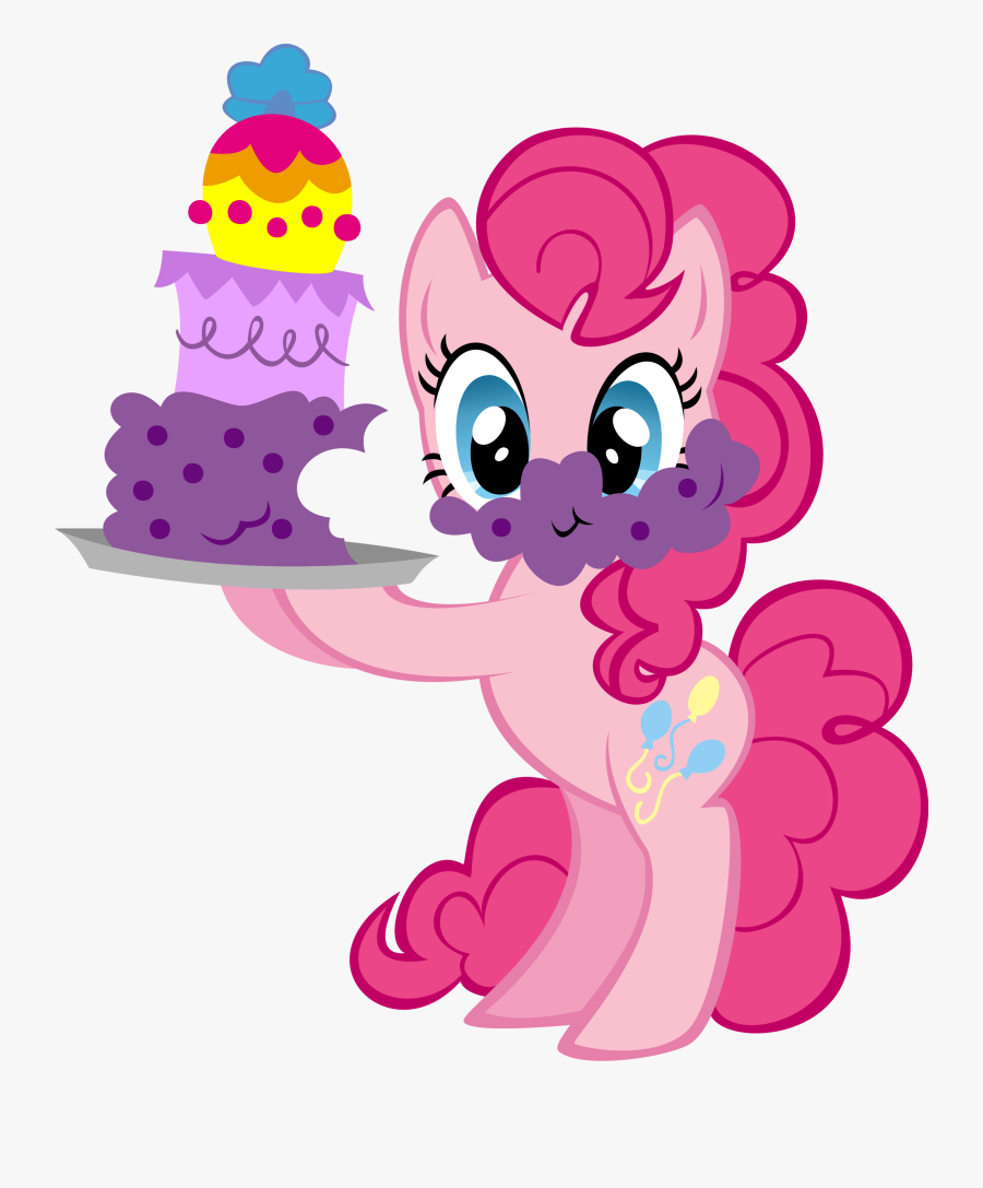 Pinkie Pie Live Clipart - Pinkie Pie With Cake, Transparent Clipart