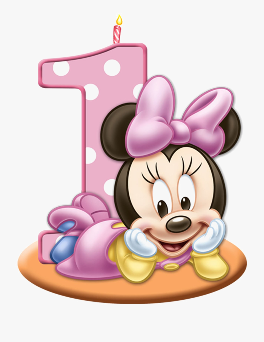 1st Birthday Png Pink - Minnie Mouse Baby 1st Birthday, Transparent Clipart