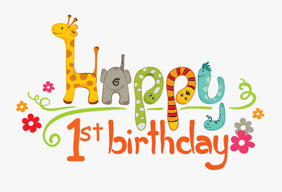 1st Birthday Logo Png - Happy 1st Birthday Boy, Transparent Clipart