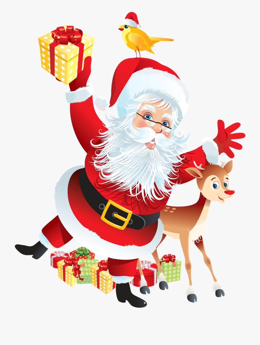 Santa Claus With Snow, Transparent Clipart