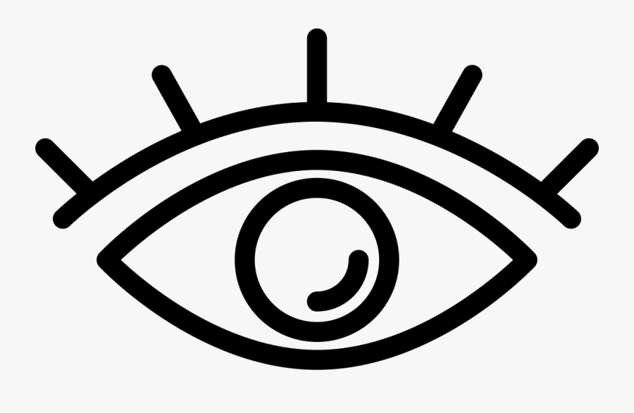 Eye Outline With Lashes Comments - Eye Outline Icon, Transparent Clipart