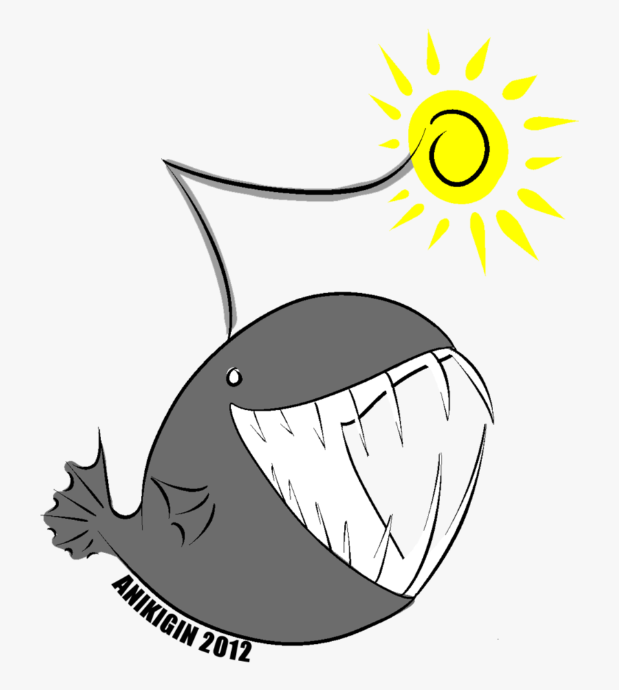 28 Collection Of Angler Fish Drawing Cute - Cute Angler Fish Drawing, Transparent Clipart