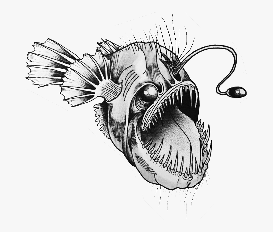Transparent Anglerfish Png - Angler Fish Tattoo Designs, Transparent Clipart