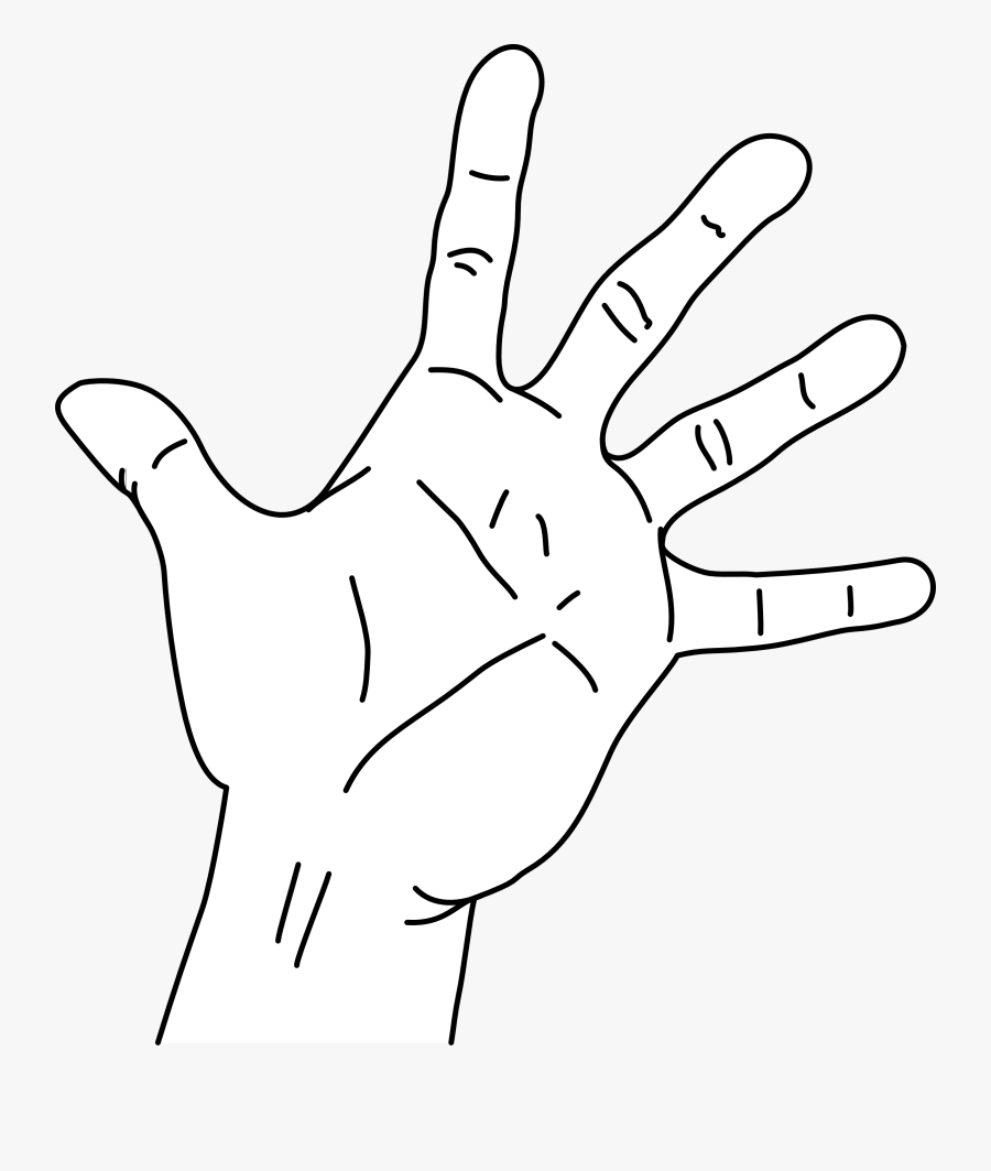 Hand Span Clipart Black And White, Transparent Clipart