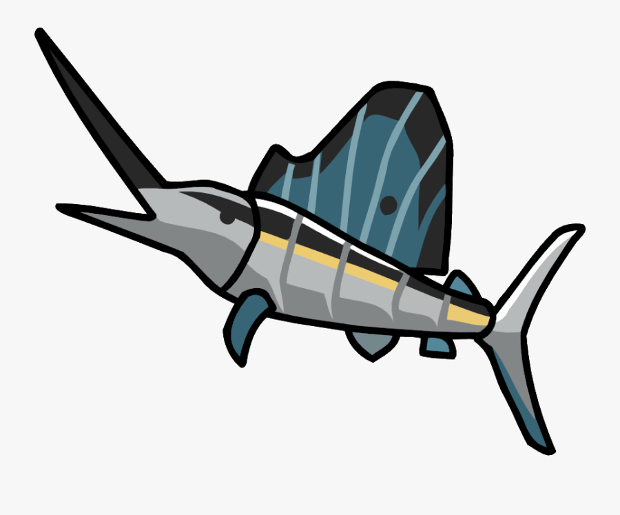 Marlin Clipart Swordfish - Scribblenauts Sailfish, Transparent Clipart