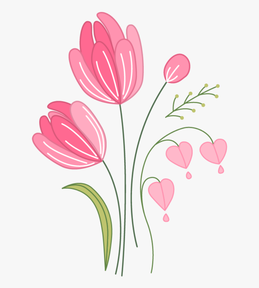 #ftestickers #clipart #flowers #hearts #pink - Flowers Nd Hearts, Transparent Clipart