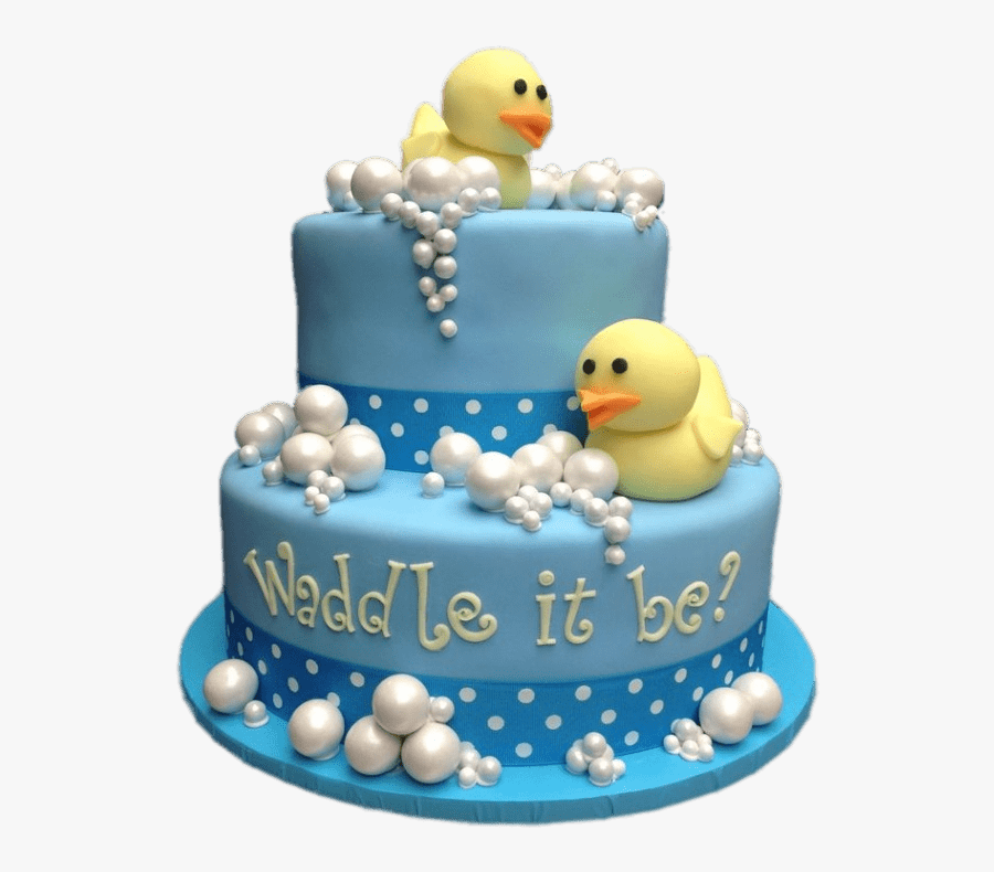 Transparent Gender Reveal Clipart - Waddle It Be Gender Reveal Cake, Transparent Clipart