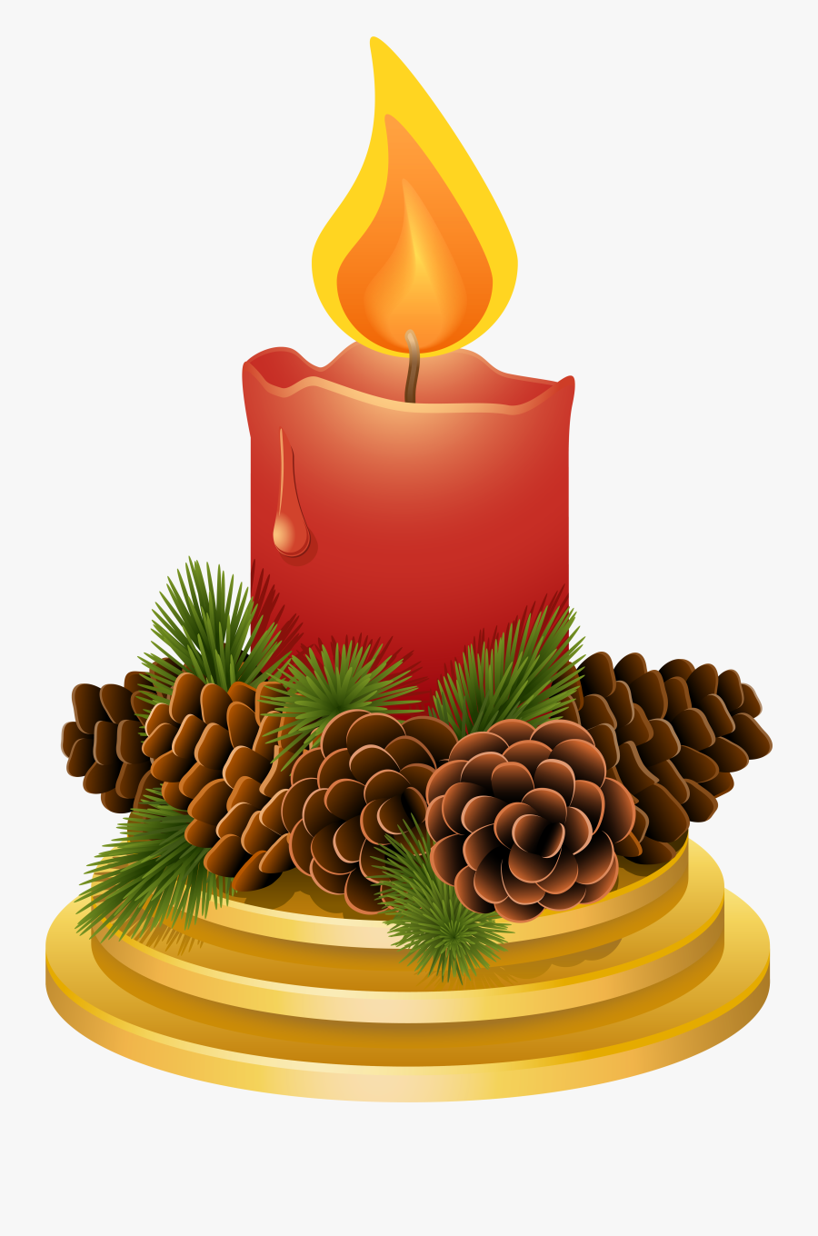 Clipart Candle Colorful Candle - Candle Png Christmas, Transparent Clipart