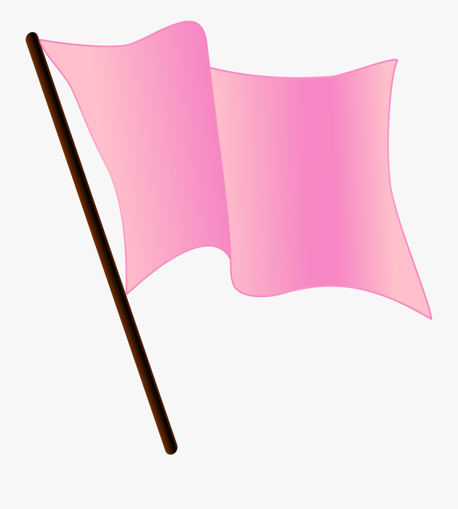 Pink Flag - Yellow Flag, Transparent Clipart